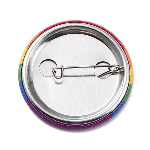 PandaHall Flat Round Rainbow Strip Iron Brooch, Pride Pin, Platinum, Stripe Pattern, 44x8mm, Pin: 0.7mm Iron
PandaHall Flat Round Rainbow Strip Iron Brooch, Pride Pin, Platinum, Stripe Pattern, 44x8mm, Pin: 0.7mm Iron