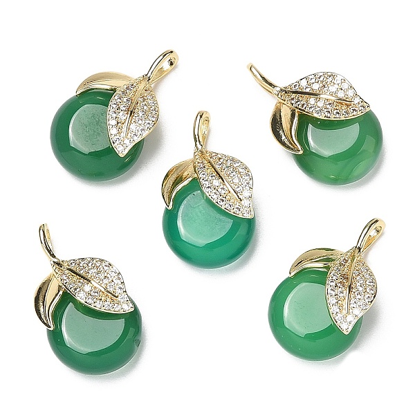 PandaHall Natural Agate Pendants, Flat Round Charms with Brass Micro Pave Clear Cubic Zirconia Leaf, Real 14K Gold Plated, 21x12x7.5mm, Hole...
PandaHall Natural Agate Pendants, Flat Round Charms with Brass Micro Pave Clear Cubic Zirconia Leaf, Real 14K Gold Plated, 21x12x7.5mm, Hole...