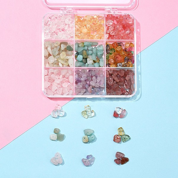 PandaHall 117G 9 Style Natural & Synthetic Gemstone Chips Beads Sets, 2.5~11x3~11.5x2~10mm, , Hole: 0.8~1mm, about 13g/style Mixed Stone..., Multicolor
PandaHall 117G 9 Style Natural & Synthetic Gemstone Chips Beads Sets, 2.5~11x3~11.5x2~10mm, , Hole: 0.8~1mm, about 13g/style Mixed Stone..., Multicolor