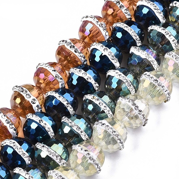 PandaHall Electroplate Glass Beads, AB Color Plated, with Crystal Rhinestone, Faceted Round, Mixed Color, 13x11.5mm, Hole: 1.8mm Glass Round..., Multicolor
PandaHall Electroplate Glass Beads, AB Color Plated, with Crystal Rhinestone, Faceted Round, Mixed Color, 13x11.5mm, Hole: 1.8mm Glass Round..., Multicolor