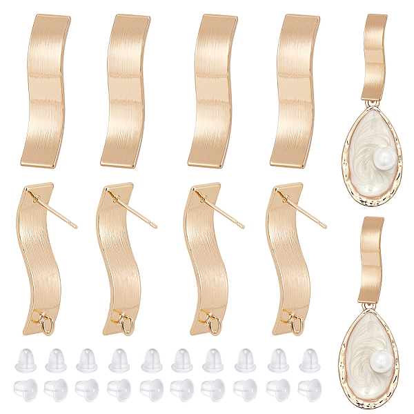 PandaHall BENECREAT 10Pcs Brass Twist Rectagnle Stud Earring Findings, with Vertical Loops, Nickel Free, with 30Pcs Plastic Ear Nuts, Real...
PandaHall BENECREAT 10Pcs Brass Twist Rectagnle Stud Earring Findings, with Vertical Loops, Nickel Free, with 30Pcs Plastic Ear Nuts, Real...