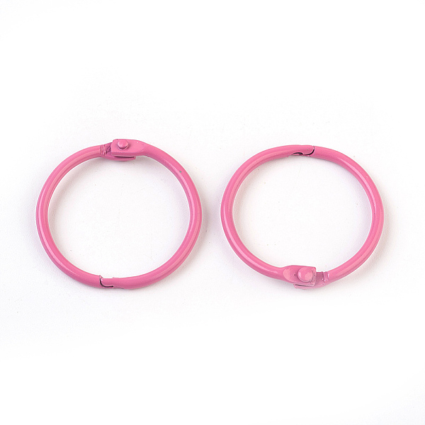 PandaHall Eco-Friendly Iron Loose Leaf Book Binder Hinged Rings, Lead Free & Nickel Free, Hot Pink, 30~31x4~5mm Iron
PandaHall Eco-Friendly Iron Loose Leaf Book Binder Hinged Rings, Lead Free & Nickel Free, Hot Pink, 30~31x4~5mm Iron