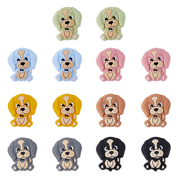 PandaHall DICOSMETIC 14Pcs 7 Colors Silicone Focal Beads, Baby Chew Teething Beads, Dog, Mixed Color, 28x25x9mm, Hole: 2mm, 2pcs/color..., Multicolor
PandaHall DICOSMETIC 14Pcs 7 Colors Silicone Focal Beads, Baby Chew Teething Beads, Dog, Mixed Color, 28x25x9mm, Hole: 2mm, 2pcs/color..., Multicolor