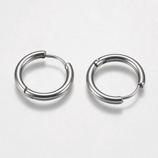 PandaHall 201 Stainless Steel Huggie Hoop Earrings Findings, with 304 Stainless Steel Pins, Stainless Steel Color, 18x19x2.5mm, 10 Gauge...
PandaHall 201 Stainless Steel Huggie Hoop Earrings Findings, with 304 Stainless Steel Pins, Stainless Steel Color, 18x19x2.5mm, 10 Gauge...