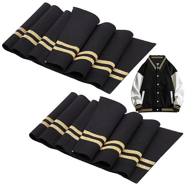 PandaHall BENECREAT 2Pcs Metallic Stripe Pattern Ribbing Fabric for Cuffs, 5.3x37.4" Black Waistbands Collar Cuffs with Gold Trim for...
PandaHall BENECREAT 2Pcs Metallic Stripe Pattern Ribbing Fabric for Cuffs, 5.3x37.4" Black Waistbands Collar Cuffs with Gold Trim for...