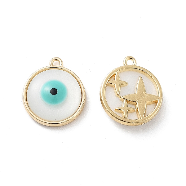 PandaHall Rack Plating Alloy Enamel Pendants, with Resin, Flat Round with Evil Eye & Star Charm, Cadmium Free & Nickel Free & Lead Free..., White
PandaHall Rack Plating Alloy Enamel Pendants, with Resin, Flat Round with Evil Eye & Star Charm, Cadmium Free & Nickel Free & Lead Free..., White