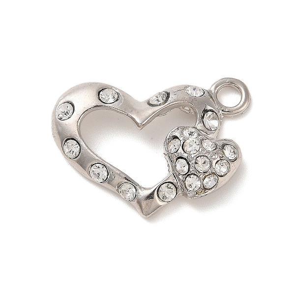 PandaHall Alloy Pendants, with Glass Rhinestone, Heart, Platinum, 16.5x23x5mm, Hole: 2.5mm Alloy+Rhinestone Heart Clear
PandaHall Alloy Pendants, with Glass Rhinestone, Heart, Platinum, 16.5x23x5mm, Hole: 2.5mm Alloy+Rhinestone Heart Clear