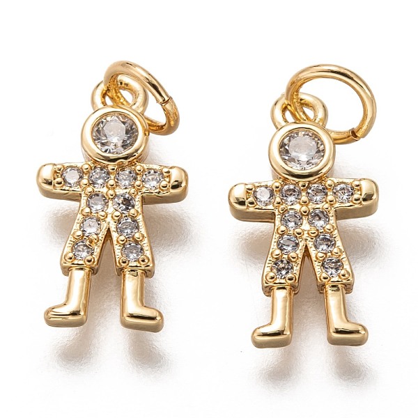 PandaHall Brass Micro Pave Clear Cubic Zirconia Pendants, Long-Lasting Plated, with Jump Ring, Man, Golden, 15x8x2.5mm, Jump Ring: 5x1mm...
PandaHall Brass Micro Pave Clear Cubic Zirconia Pendants, Long-Lasting Plated, with Jump Ring, Man, Golden, 15x8x2.5mm, Jump Ring: 5x1mm...
