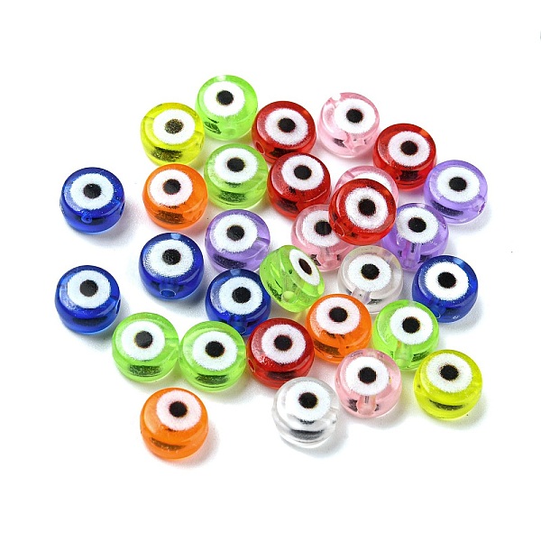 PandaHall Transparent & Printed Acrylic Beads, Flat Round with Evil Eye Pattern, Mixed Color, 7x4mm, Hole: 1.2mm Acrylic Flat Round..., Multicolor
PandaHall Transparent & Printed Acrylic Beads, Flat Round with Evil Eye Pattern, Mixed Color, 7x4mm, Hole: 1.2mm Acrylic Flat Round..., Multicolor