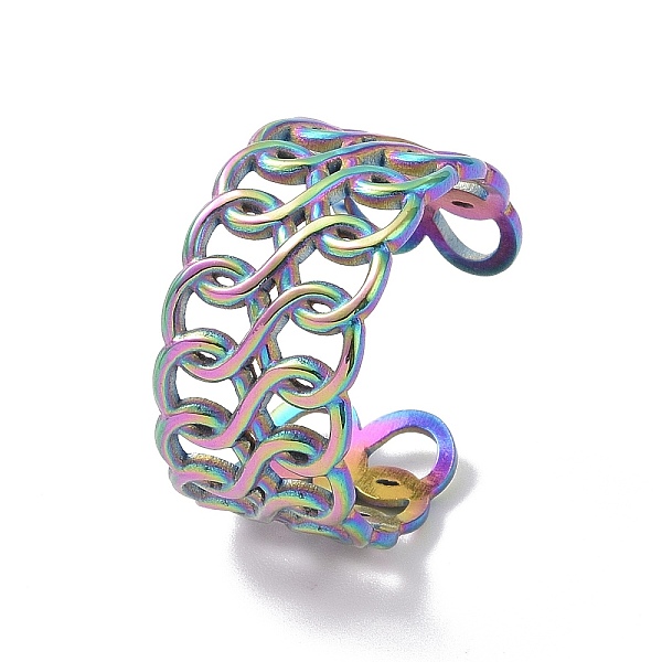 PandaHall Ion Plating(IP) 304 Stainless Steel Infinity Open Cuff Ring, Hollow Ring for Women, Rainbow Color, US Size 9(18.9mm) 304 Stainless...
PandaHall Ion Plating(IP) 304 Stainless Steel Infinity Open Cuff Ring, Hollow Ring for Women, Rainbow Color, US Size 9(18.9mm) 304 Stainless...