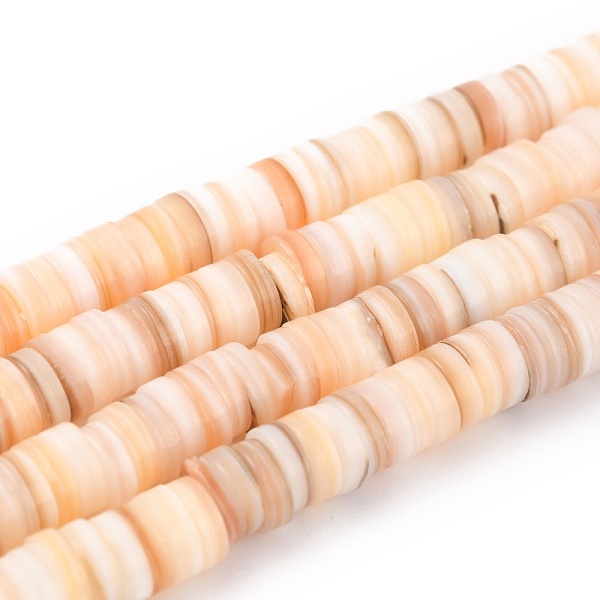 PandaHall Natural Shell Beads, Flat Round/Disc, Heishi Beads, Bisque, 6x1.5~2.5mm, Hole: 0.8~1mm, about 202pcs/strand, 15.16''(38.5cm)..., Orange
PandaHall Natural Shell Beads, Flat Round/Disc, Heishi Beads, Bisque, 6x1.5~2.5mm, Hole: 0.8~1mm, about 202pcs/strand, 15.16''(38.5cm)..., Orange