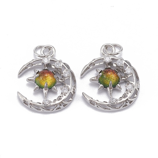 PandaHall Brass Micro Pave Clear Cubic Zirconia Glass Pendants, with Jump Ring, Long-Lasting Plated, Moon, Cadmium Free & Lead Free, Real...
PandaHall Brass Micro Pave Clear Cubic Zirconia Glass Pendants, with Jump Ring, Long-Lasting Plated, Moon, Cadmium Free & Lead Free, Real...