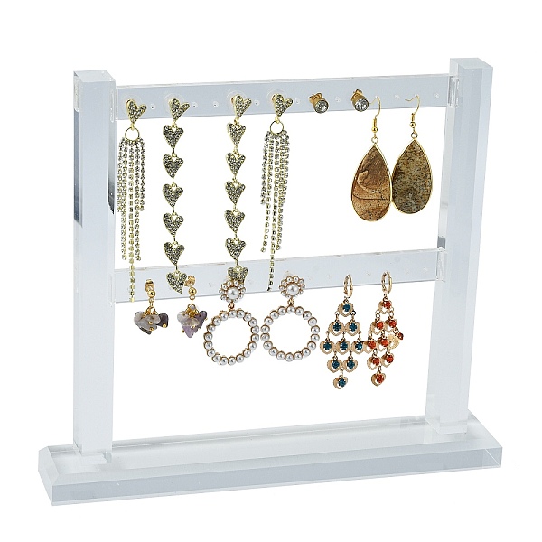 PandaHall Organic Glass Earring Stands Displays, Two-Tier Earring Display Stand, for Hanging Earrings, Clear, 230x40x205mm Organic Glass...
PandaHall Organic Glass Earring Stands Displays, Two-Tier Earring Display Stand, for Hanging Earrings, Clear, 230x40x205mm Organic Glass...