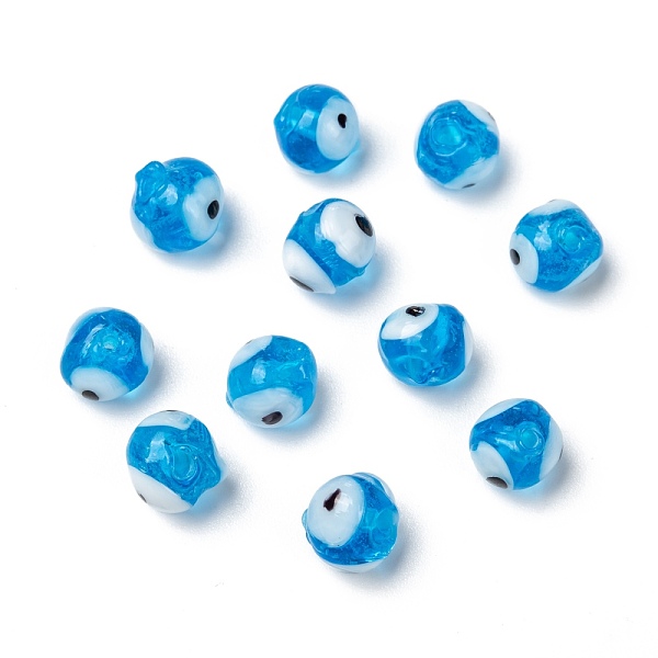 PandaHall Handmade Lampwork Beads, Evil Eye, Sky Blue, 8mm, Hole: 2mm Lampwork Evil Eye Blue
PandaHall Handmade Lampwork Beads, Evil Eye, Sky Blue, 8mm, Hole: 2mm Lampwork Evil Eye Blue