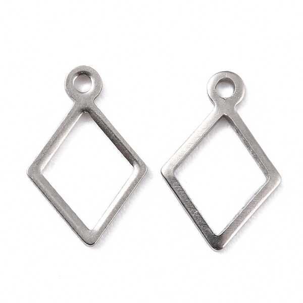 PandaHall 201 Stainless Steel Charms, Rhombus, Stainless Steel Color, 14x9x0.8mm, Hole: 1.2mm 201 Stainless Steel Rhombus
PandaHall 201 Stainless Steel Charms, Rhombus, Stainless Steel Color, 14x9x0.8mm, Hole: 1.2mm 201 Stainless Steel Rhombus