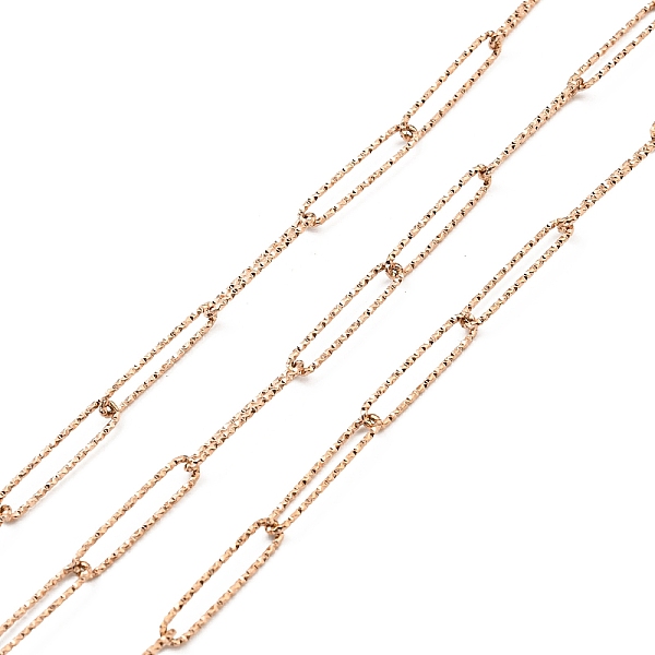 PandaHall Ion Plating(IP) 304 Stainless Steel Textured Paperclip Chains, Soldered, with Spool, Rose Gold, 20x4x1mm, about 16.40 Feet...
PandaHall Ion Plating(IP) 304 Stainless Steel Textured Paperclip Chains, Soldered, with Spool, Rose Gold, 20x4x1mm, about 16.40 Feet...