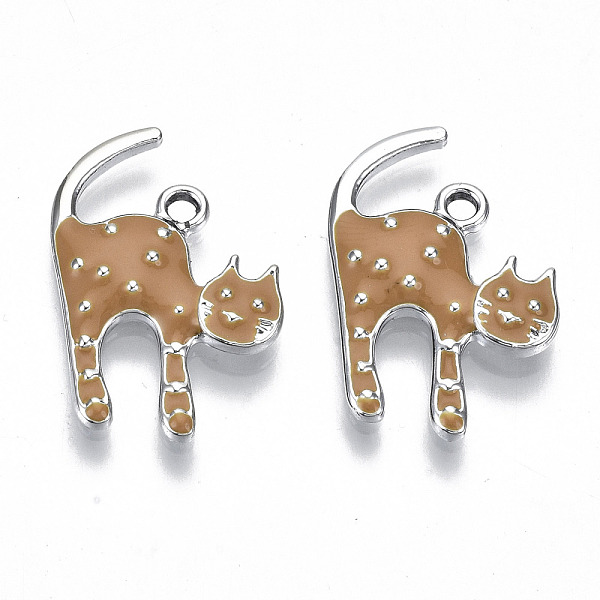 PandaHall Eco-Friendly Zinc Alloy Pendants, with Enamel, Cadmium Free & Nickel Free & Lead Free, Cat Shape, Platinum, Peru..., Brown
PandaHall Eco-Friendly Zinc Alloy Pendants, with Enamel, Cadmium Free & Nickel Free & Lead Free, Cat Shape, Platinum, Peru..., Brown