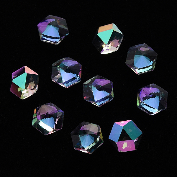 PandaHall Hexagon Transparent Glass Cabochons, Nail Art Decoration Accessories, Faceted, Colorful, 6x7x3.5mm Glass Hexagon
PandaHall Hexagon Transparent Glass Cabochons, Nail Art Decoration Accessories, Faceted, Colorful, 6x7x3.5mm Glass Hexagon