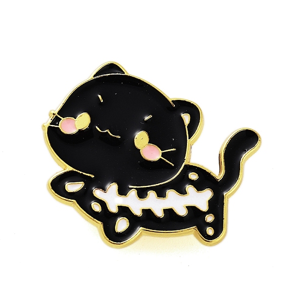 PandaHall Halloween Theme Golden Alloy Brooches, Enamel Pins, Cat Shape, 27.5x31.5x1.5mm Alloy+Enamel Cat Shape Black
PandaHall Halloween Theme Golden Alloy Brooches, Enamel Pins, Cat Shape, 27.5x31.5x1.5mm Alloy+Enamel Cat Shape Black