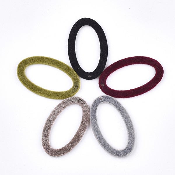 PandaHall Flocky Acrylic Pendants, Oval, Mixed Color, 34x20~21x2mm, Hole: 1.5mm Acrylic Oval Multicolor
PandaHall Flocky Acrylic Pendants, Oval, Mixed Color, 34x20~21x2mm, Hole: 1.5mm Acrylic Oval Multicolor