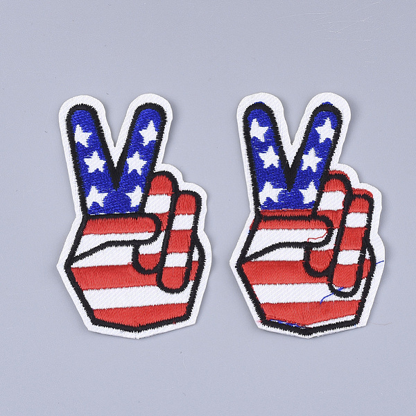 PandaHall Computerized Embroidery Cloth Iron on/Sew on Patches, Appliques, Costume Accessories, Gesture for Victory, Colorful, 70x41x1.5mm...
PandaHall Computerized Embroidery Cloth Iron on/Sew on Patches, Appliques, Costume Accessories, Gesture for Victory, Colorful, 70x41x1.5mm...