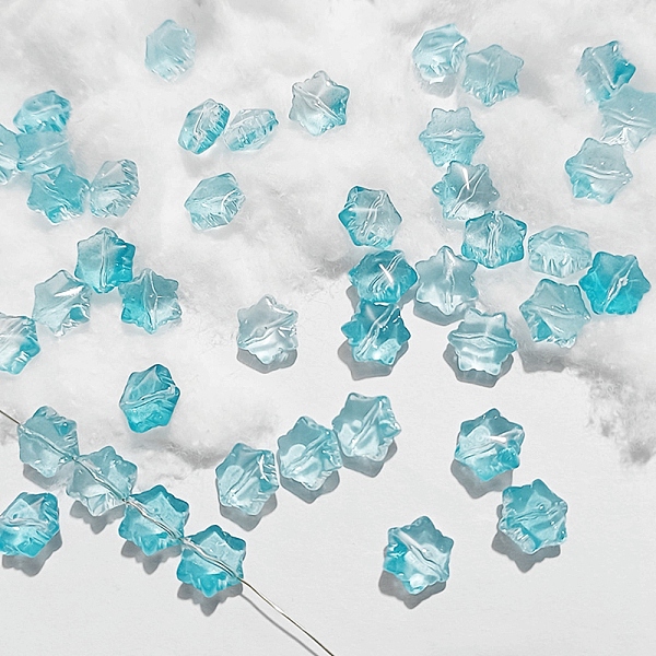 PandaHall Transparent Glass Beads, Christmas Snowflake, Aqua, 11.5x10.5x7.5mm, Hole: 1mm Glass Snowflake Cyan
PandaHall Transparent Glass Beads, Christmas Snowflake, Aqua, 11.5x10.5x7.5mm, Hole: 1mm Glass Snowflake Cyan