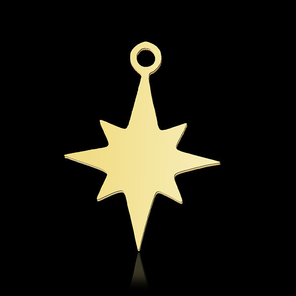 PandaHall 201 Stainless Steel Pendants, Star, Real 18K Gold Plated, 19x14x1mm, Hole: 1.6mm 201 Stainless Steel Star
PandaHall 201 Stainless Steel Pendants, Star, Real 18K Gold Plated, 19x14x1mm, Hole: 1.6mm 201 Stainless Steel Star
