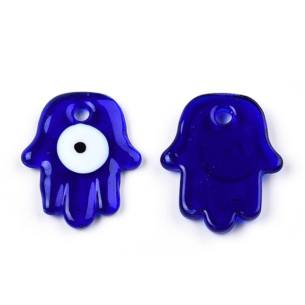 PandaHall Transparent Handmade Lampwork Pendants, Evil Eye Charms, Religion Hamsa Hand, Blue, 35x29x4.5~5.5mm, Hole: 4mm Lampwork Palm Blue
PandaHall Transparent Handmade Lampwork Pendants, Evil Eye Charms, Religion Hamsa Hand, Blue, 35x29x4.5~5.5mm, Hole: 4mm Lampwork Palm Blue