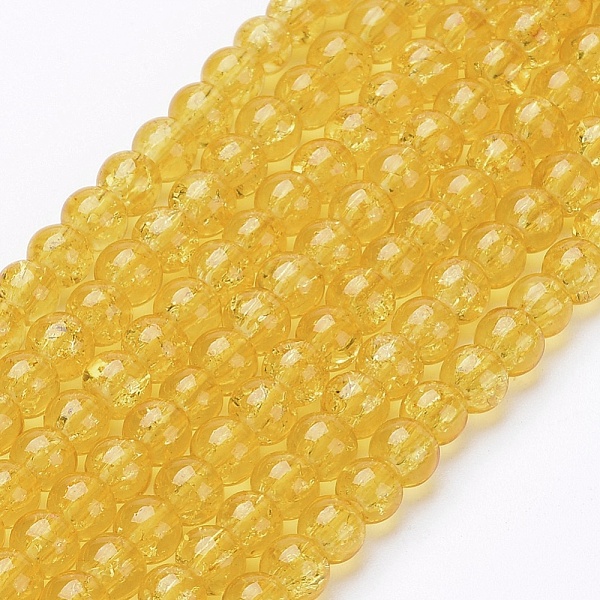 PandaHall Crackle Glass Beads Strands, Round, Gold, 4mm, Hole: 1.1~1.3mm, 31.4 inch Glass Round Gold
PandaHall Crackle Glass Beads Strands, Round, Gold, 4mm, Hole: 1.1~1.3mm, 31.4 inch Glass Round Gold