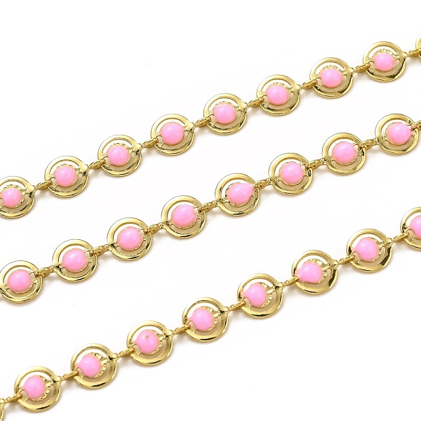 PandaHall Brass Link Chains, with Enamel, Spool, Long-Lasting Plated, Unwelded, Flat Round, Golden, Pink, Links: 9x6x1.5mm Brass+Enamel Pink
PandaHall Brass Link Chains, with Enamel, Spool, Long-Lasting Plated, Unwelded, Flat Round, Golden, Pink, Links: 9x6x1.5mm Brass+Enamel Pink