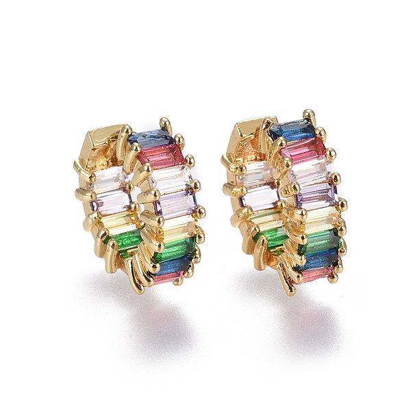 PandaHall Brass Micro Pave Cubic Zirconia Hoop Earrings, Golden, Colorful, 15x16x5mm, Pin: 1.2mm Cubic Zirconia
PandaHall Brass Micro Pave Cubic Zirconia Hoop Earrings, Golden, Colorful, 15x16x5mm, Pin: 1.2mm Cubic Zirconia