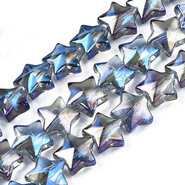PandaHall Electroplate Glass Beads Strand, AB Color, Star, Blue, 11.5~12.5x13x7mm, Hole: 1mm, about 55~56pcs/strand, 23.62 inch~ 25.20 inch...
PandaHall Electroplate Glass Beads Strand, AB Color, Star, Blue, 11.5~12.5x13x7mm, Hole: 1mm, about 55~56pcs/strand, 23.62 inch~ 25.20 inch...