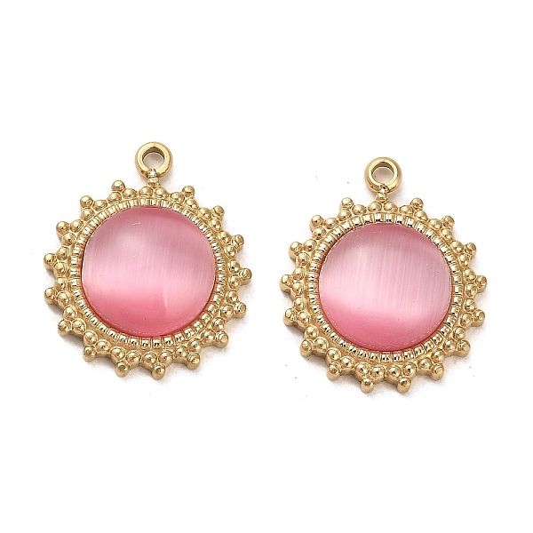 PandaHall 304 Stainless Steel Pendants, with Cat Eye, Sun Charms, Real 14K Gold Plated, Pearl Pink, 19x16x5mm, Hole: 1.6mm Stainless...
PandaHall 304 Stainless Steel Pendants, with Cat Eye, Sun Charms, Real 14K Gold Plated, Pearl Pink, 19x16x5mm, Hole: 1.6mm Stainless...