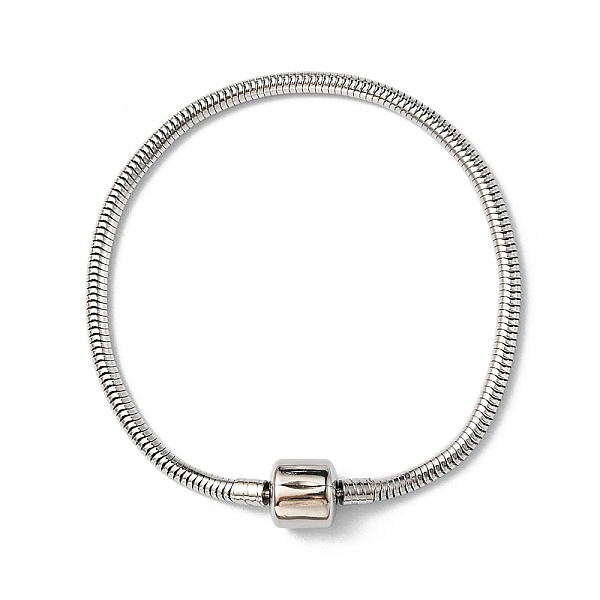 PandaHall 304 Stainless Steel European Style Bracelets for Jewelry Making, Stainless Steel Color, 7-7/8 inch(200mm), 3mm 304 Stainless Steel
PandaHall 304 Stainless Steel European Style Bracelets for Jewelry Making, Stainless Steel Color, 7-7/8 inch(200mm), 3mm 304 Stainless Steel