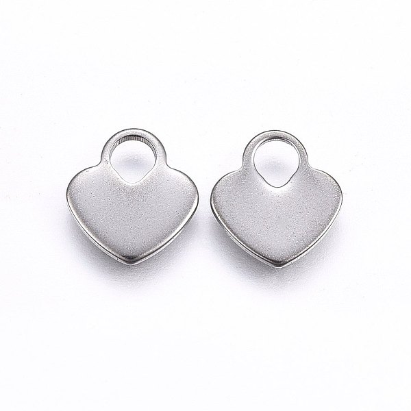 PandaHall 201 Stainless Steel Charms, Stamping Blank Tag, Heart, Stainless Steel Color, 11x10x1mm, Hole: 3.5mm 201 Stainless Steel Heart
PandaHall 201 Stainless Steel Charms, Stamping Blank Tag, Heart, Stainless Steel Color, 11x10x1mm, Hole: 3.5mm 201 Stainless Steel Heart