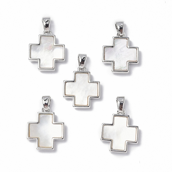 PandaHall Brass Charms, with Freshwater Shell, Nickel Free, Cross Charm, Platinum, 15x13.5x2.5mm, Hole: 4x2.5mm Freshwater Shell Cross
PandaHall Brass Charms, with Freshwater Shell, Nickel Free, Cross Charm, Platinum, 15x13.5x2.5mm, Hole: 4x2.5mm Freshwater Shell Cross