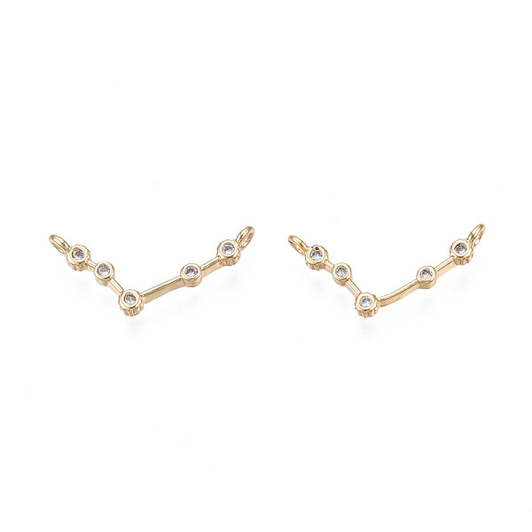 PandaHall Brass Connector Charms, with Crystal Rhinestone, Real 18K Gold Plated, Cadmium Free & Nickel Free & Lead Free, Twelve..., Clear
PandaHall Brass Connector Charms, with Crystal Rhinestone, Real 18K Gold Plated, Cadmium Free & Nickel Free & Lead Free, Twelve..., Clear