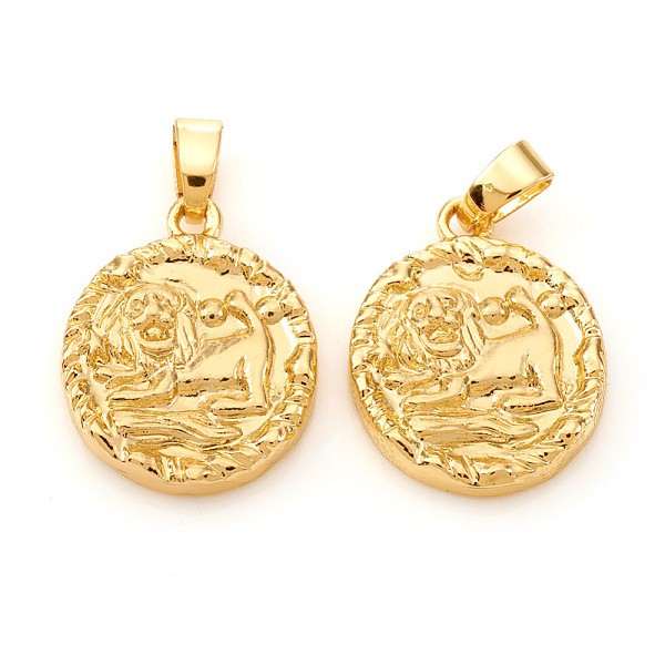 PandaHall Brass Pendants, Textured, Flat Round with Constellation/Zodiac Sign, Real 18K Gold Plated, Leo, 16.5x14x2mm, Hole: 5x2.5mm Brass...
PandaHall Brass Pendants, Textured, Flat Round with Constellation/Zodiac Sign, Real 18K Gold Plated, Leo, 16.5x14x2mm, Hole: 5x2.5mm Brass...