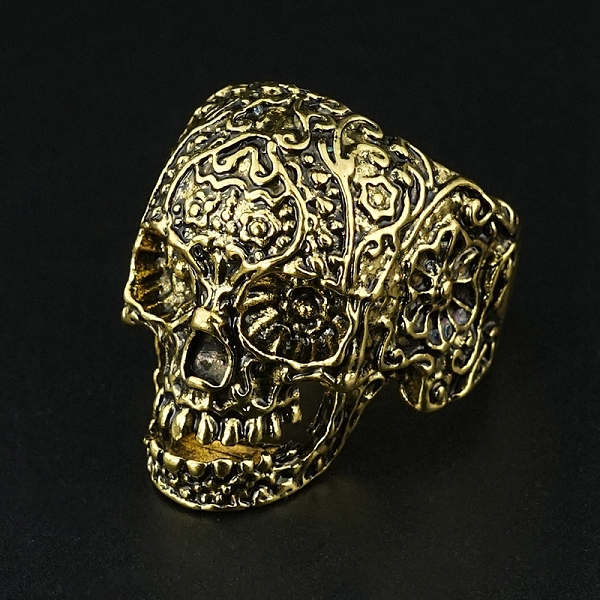 PandaHall Alloy Rings, Skull, Antique Golden, US Size 8 1/2(18.5mm) Alloy+Rhinestone Skull
PandaHall Alloy Rings, Skull, Antique Golden, US Size 8 1/2(18.5mm) Alloy+Rhinestone Skull