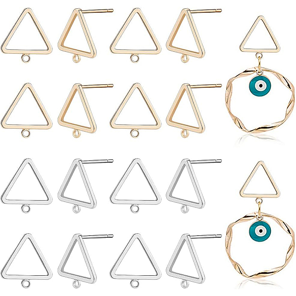 PandaHall BENECREAT 20Pcs 2 Colors Brass Stud Earring Findings, with Horizontal Loops, Triangle, Long-Lasting Plated, Nickel Free, Platinum...
PandaHall BENECREAT 20Pcs 2 Colors Brass Stud Earring Findings, with Horizontal Loops, Triangle, Long-Lasting Plated, Nickel Free, Platinum...