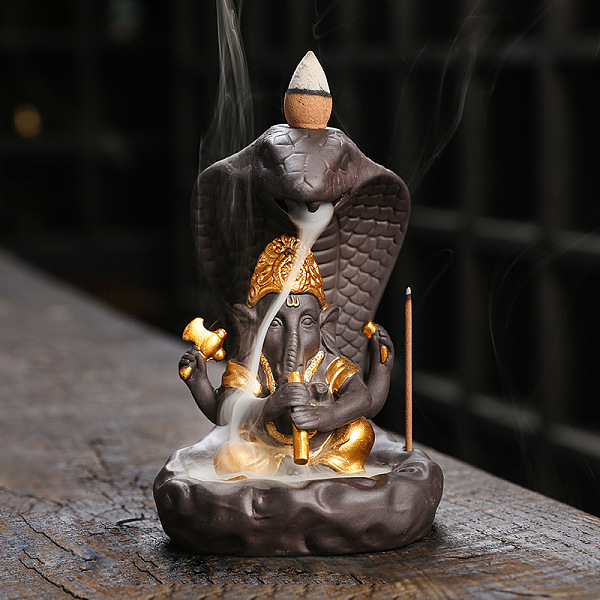 PandaHall Porcelain Snake Backflow Incense Burner Smoke Incense Holder, Creative Aromatherapy Burner Ornament Home Decor, Gold, 90x85x123mm...
PandaHall Porcelain Snake Backflow Incense Burner Smoke Incense Holder, Creative Aromatherapy Burner Ornament Home Decor, Gold, 90x85x123mm...