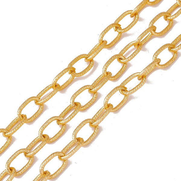 PandaHall Oval Oxidation Aluminum Cable Chains, Texture, Unwelded, with Spool, Golden, Link: 13.5x8x1.5mm, about 30m/roll Aluminum
PandaHall Oval Oxidation Aluminum Cable Chains, Texture, Unwelded, with Spool, Golden, Link: 13.5x8x1.5mm, about 30m/roll Aluminum