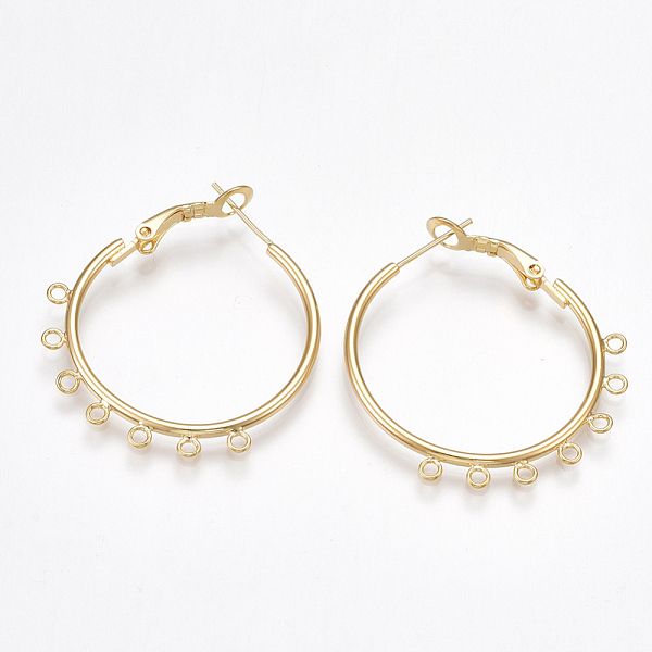 PandaHall Brass Hoop Earring Findings with Latch Back Closure, Nickel Free, Real 18K Gold Plated, 12 Gauge, 35x31~34x2mm, Hole: 1.5mm, Pin...
PandaHall Brass Hoop Earring Findings with Latch Back Closure, Nickel Free, Real 18K Gold Plated, 12 Gauge, 35x31~34x2mm, Hole: 1.5mm, Pin...