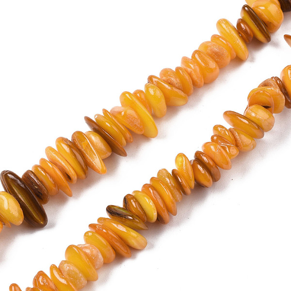 PandaHall Natural Freshwater Shell Beads Strands, Dyed, Chips, Orange, 0.4~4x6.5~20x4.5~8.5mm, Hole: 0.7~0.8mm, about 301~340pcs/strand...
PandaHall Natural Freshwater Shell Beads Strands, Dyed, Chips, Orange, 0.4~4x6.5~20x4.5~8.5mm, Hole: 0.7~0.8mm, about 301~340pcs/strand...