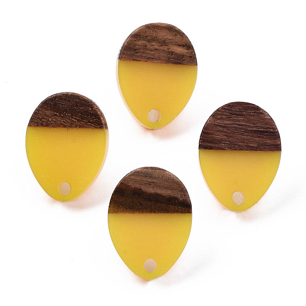 PandaHall Resin & Walnut Wood Stud Earring Findings, with 304 Stainless Steel Pin, Teardrop, Gold, 17x13mm, Hole: 1.8mm, Pin: 0.7mm...
PandaHall Resin & Walnut Wood Stud Earring Findings, with 304 Stainless Steel Pin, Teardrop, Gold, 17x13mm, Hole: 1.8mm, Pin: 0.7mm...