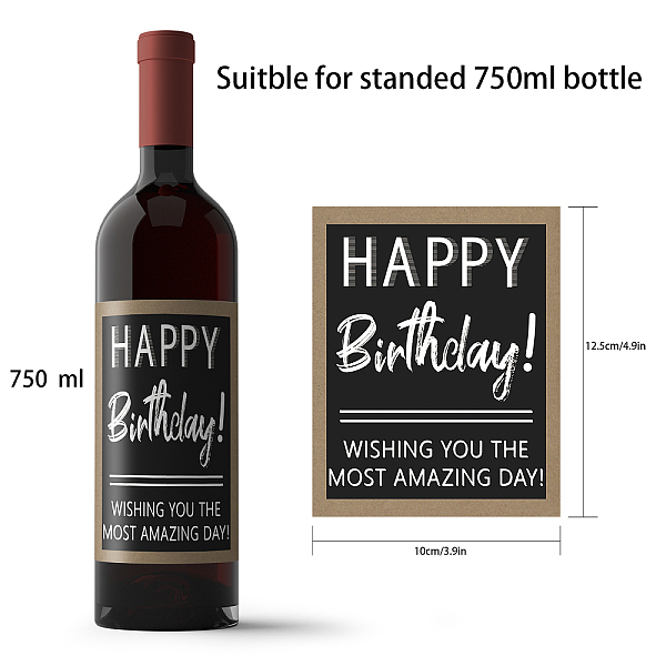 PandaHall SUPERDANT 18Sheets 9 Style Coated Paper Adhesive Sticker, Wine Bottle Adhesive Label, Birthday Theme, Rectangle, Word...
PandaHall SUPERDANT 18Sheets 9 Style Coated Paper Adhesive Sticker, Wine Bottle Adhesive Label, Birthday Theme, Rectangle, Word...