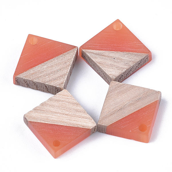 PandaHall Resin & Wood Pendants, Rhombus, Coral, 16.5~17.5x17~18x3~4mm, Hole: 1.8mm, Side Length: 12~13mm Resin+Wood Rhombus Red
PandaHall Resin & Wood Pendants, Rhombus, Coral, 16.5~17.5x17~18x3~4mm, Hole: 1.8mm, Side Length: 12~13mm Resin+Wood Rhombus Red