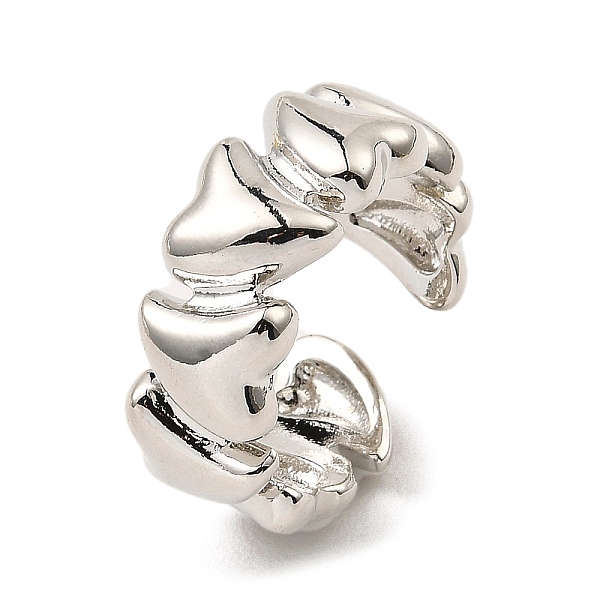 PandaHall Rack Plating Brass Heart Open Cuff Rings for Women, Cadmium Free & Lead Free, Platinum, US Size 6 1/2(16.9mm) Brass Heart
PandaHall Rack Plating Brass Heart Open Cuff Rings for Women, Cadmium Free & Lead Free, Platinum, US Size 6 1/2(16.9mm) Brass Heart