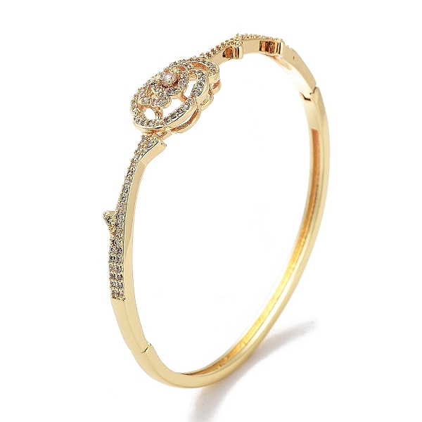 PandaHall Brass Micro Pave Clear Cubic Zirconia Hinged Bangles for Women, Real 18K Gold Plated, Flower, Inner Diameter: 2-1/4 inch(5.6cm)...
PandaHall Brass Micro Pave Clear Cubic Zirconia Hinged Bangles for Women, Real 18K Gold Plated, Flower, Inner Diameter: 2-1/4 inch(5.6cm)...