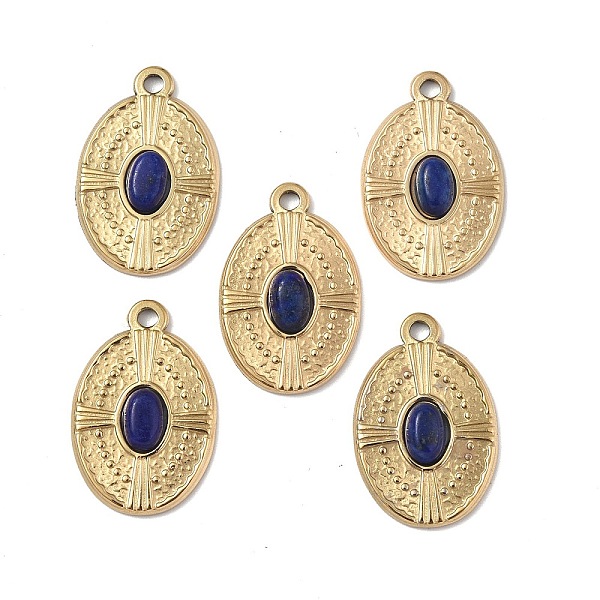 PandaHall Vacuum Plating 201 Stainless Steel Natural Lapis Lazuli Pendants, Real 18K Gold Plated, Oval Charms, 21x14x3mm, Hole: 1.6mm Lapis...
PandaHall Vacuum Plating 201 Stainless Steel Natural Lapis Lazuli Pendants, Real 18K Gold Plated, Oval Charms, 21x14x3mm, Hole: 1.6mm Lapis...